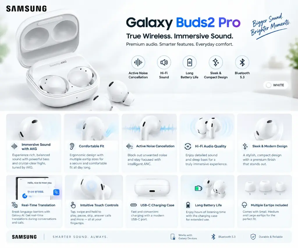 Samsung Galaxy Buds2 Pro – White