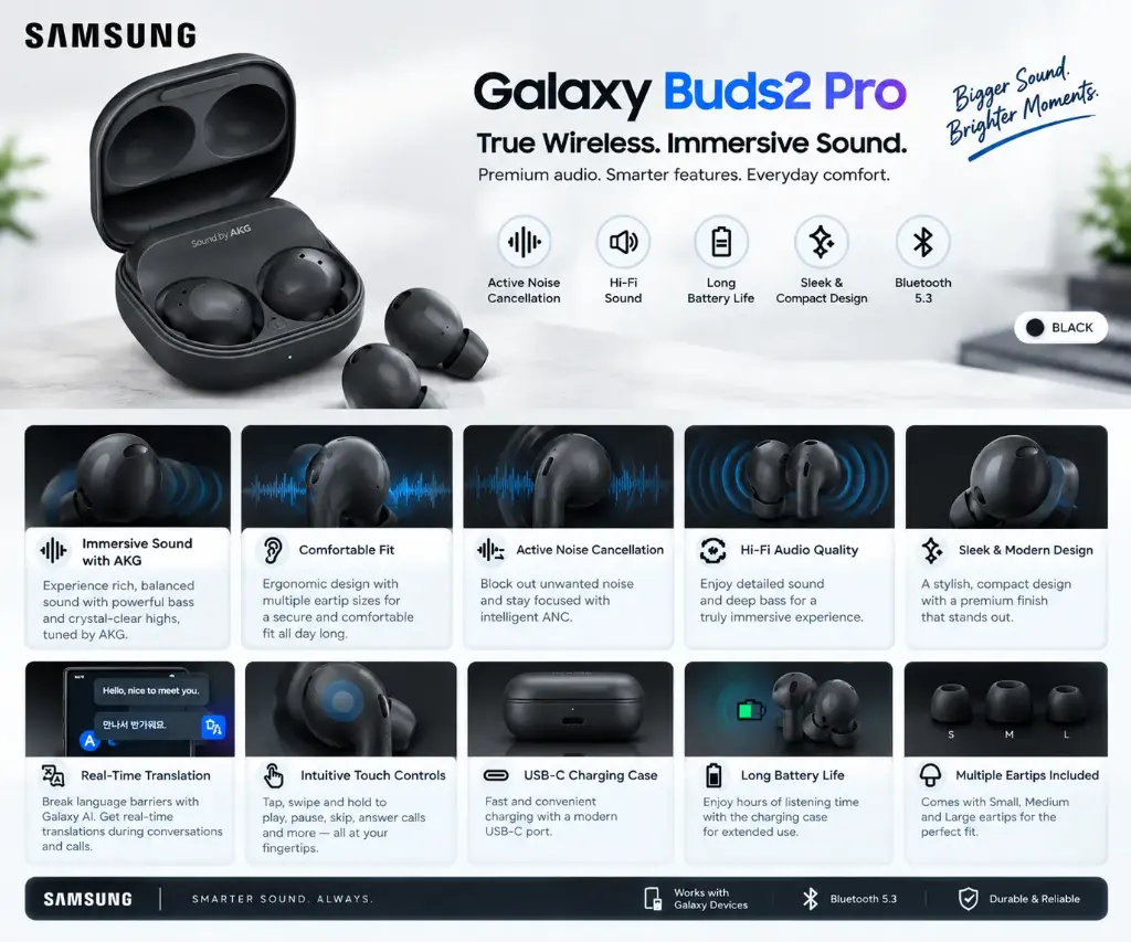 Samsung Galaxy Buds2 Pro – Black